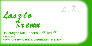 laszlo kremm business card